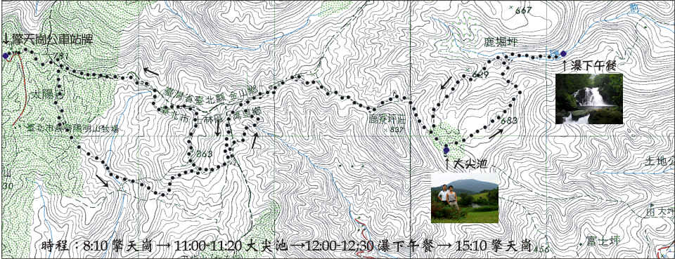 擎天崗東遊記航跡圖之一