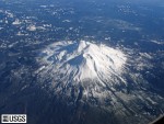 Aerial view, Mount Shasta and Shastina, as seen from the west. 
USGS Photograph taken on December 10, 2005, by Mike Doukas.
