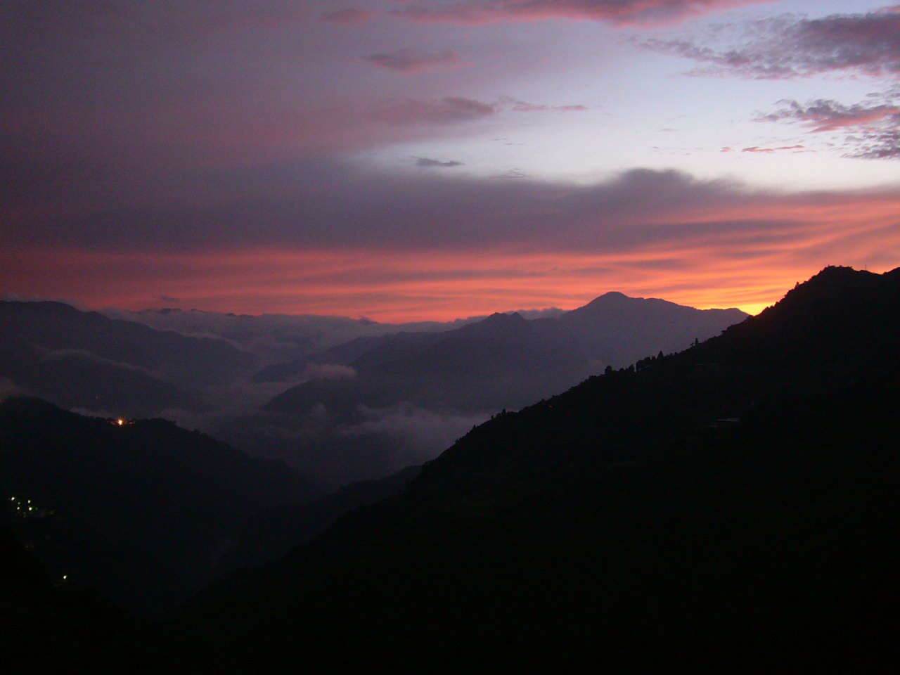 拉拉山的夕陽