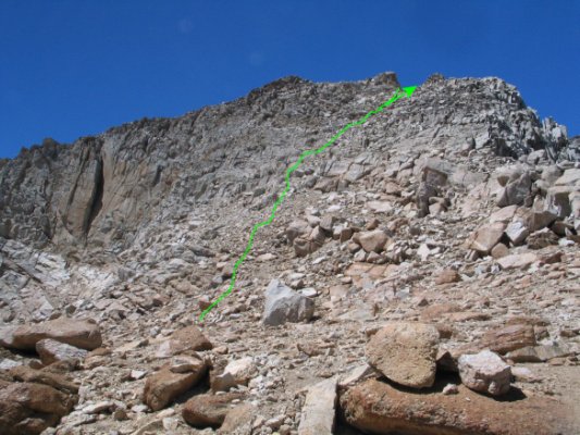 the trail up the buttress