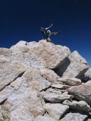 yoga at Mt. Conness summit