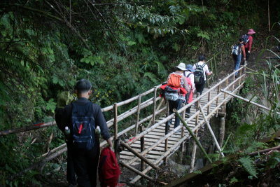 竹橋多，想起古早簡陋的登山路線。