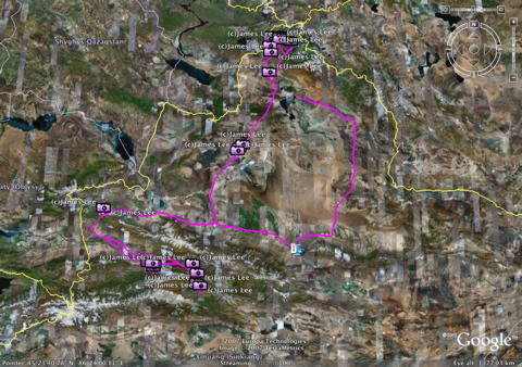 Xinjiang photo trip GPS record