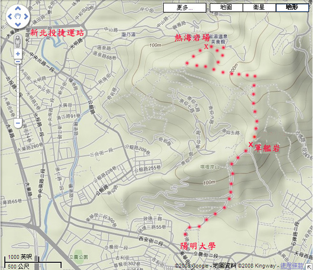 紅點為此次活動路線