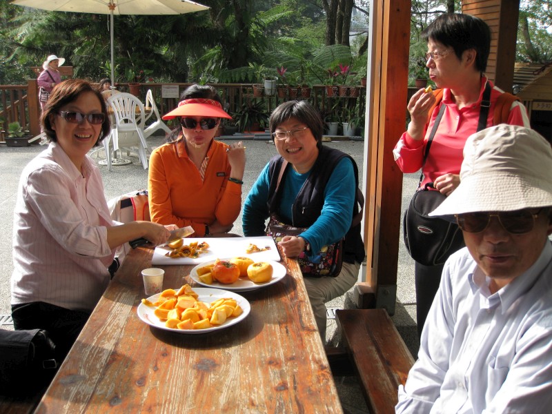 人先堂妹贈送大箱甜柿 益增旅途色香滋味