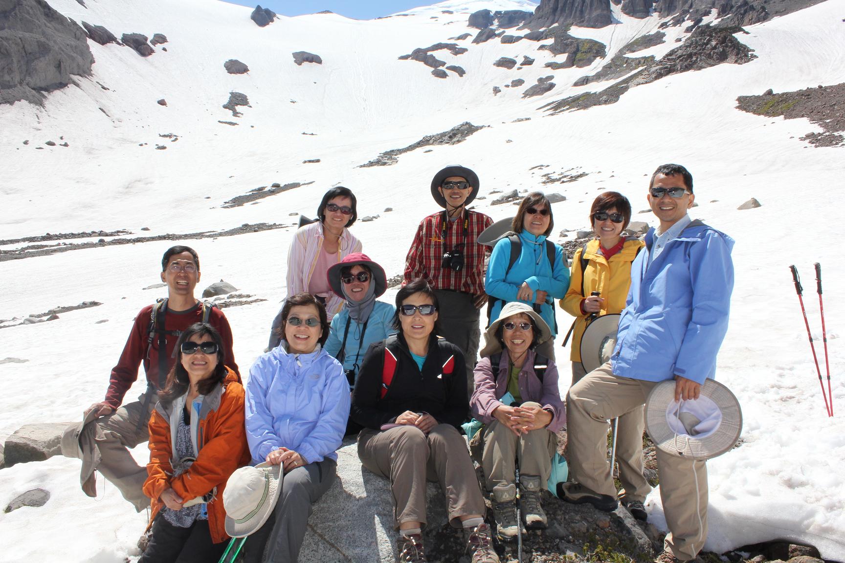 Glacier Basin in Mt. Rainier National Park with Inter Glacier in the background.