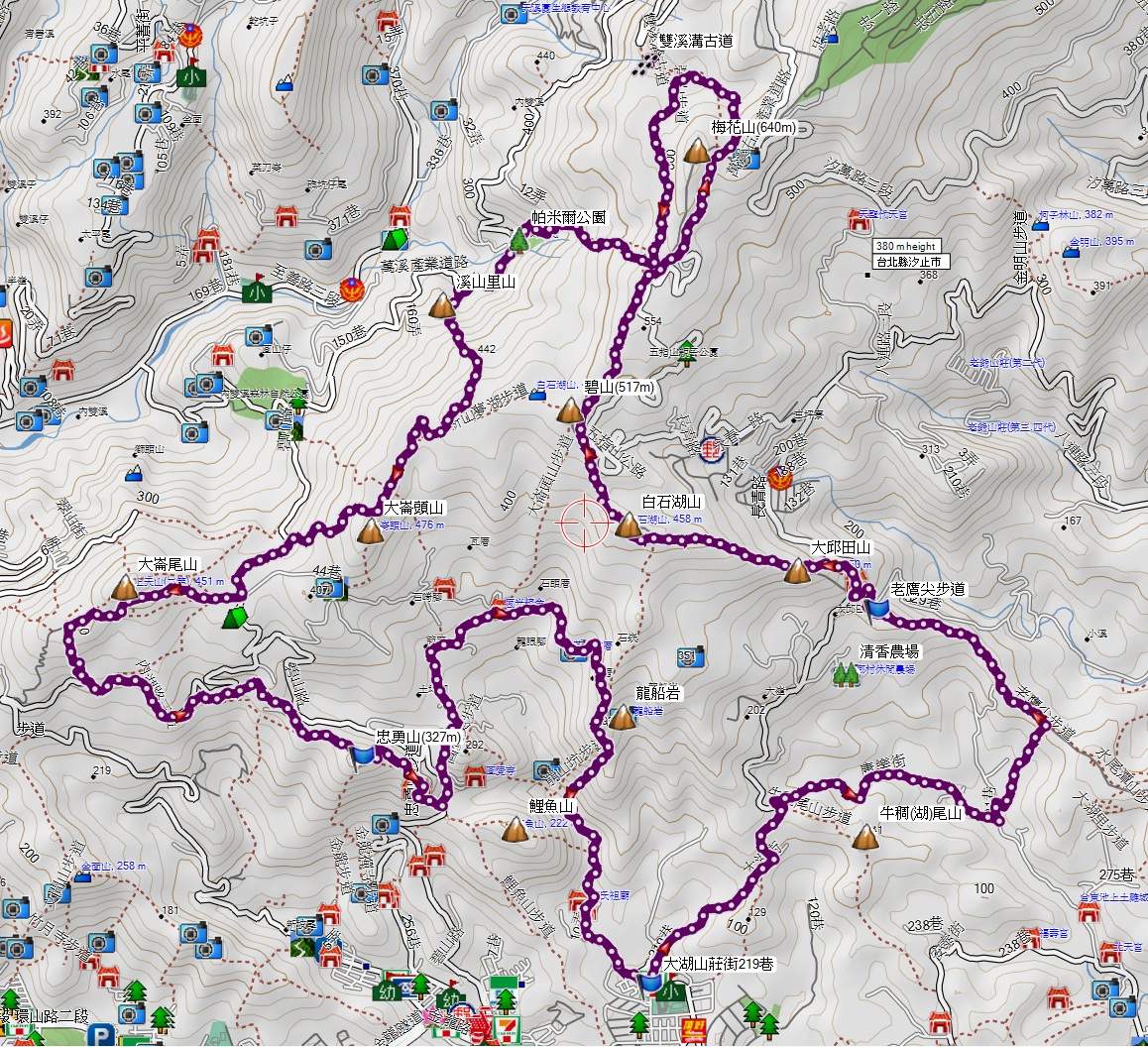 附上 GPS 記錄的路線圖