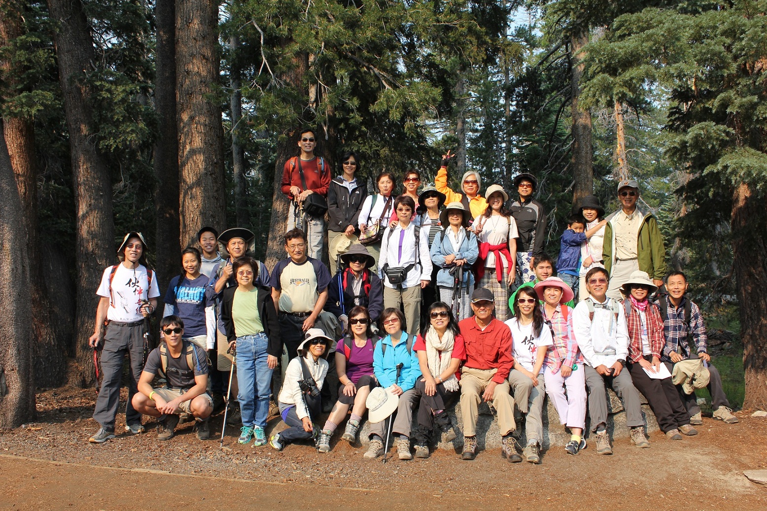 at the trailhead for May Lake