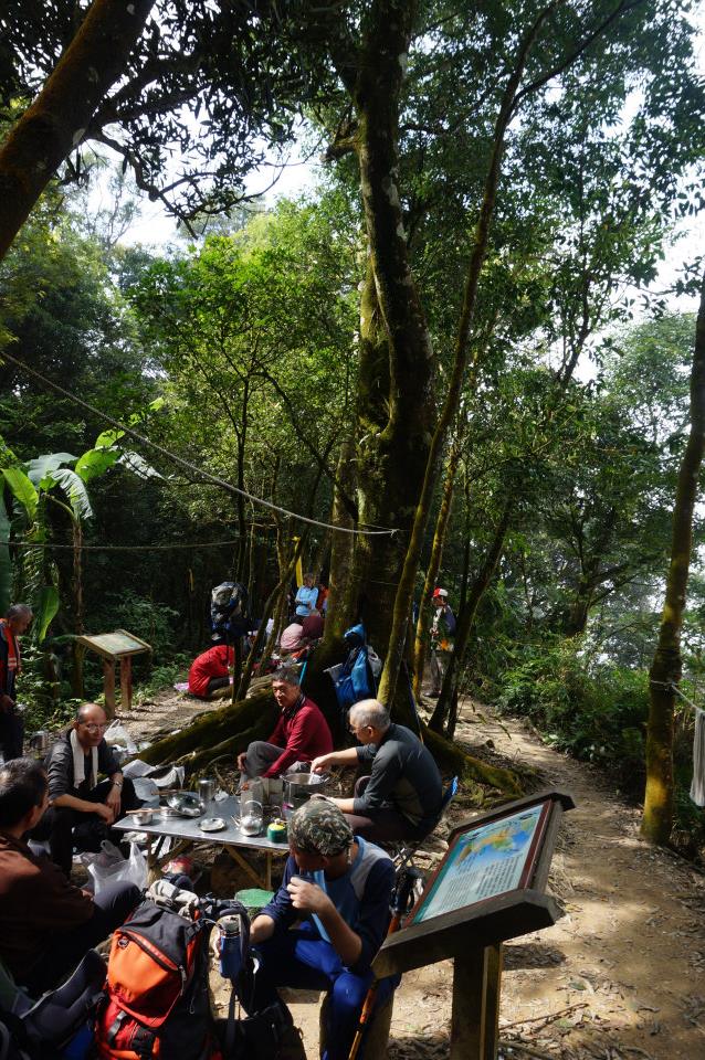 人聲鼎沸的觀雲台 標高1150M 登頂前的大休息點 終年雲霧飄邈