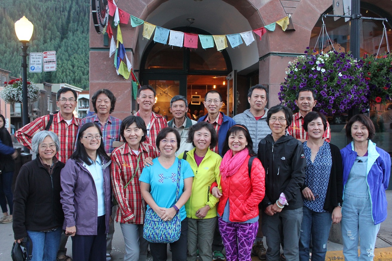 group dinner at Telluride, Coloarado