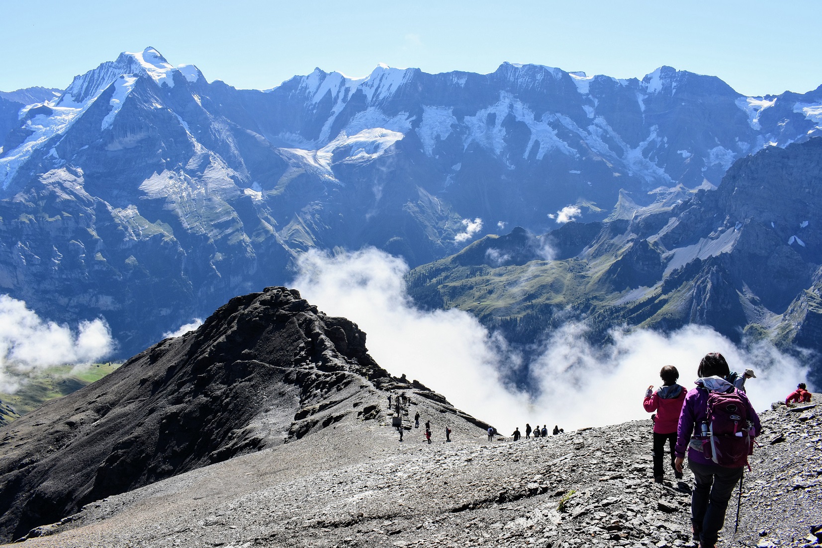 watch Jungfraujoch from Schilthorn (遙望少女峰)