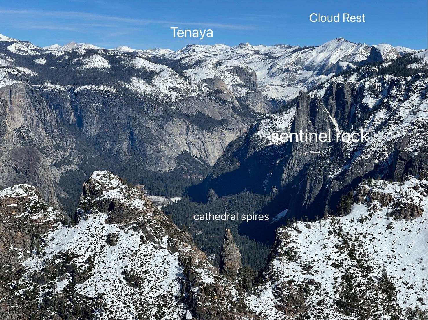 從 Dewey point 望 向 Half dome