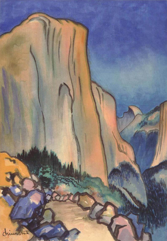 酋長岩 - 1930版畫