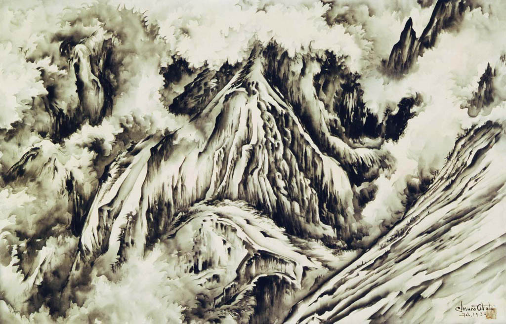 管理處附近的風暴 - 1939水墨畫