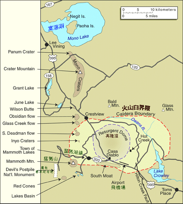 長谷火山臼附近地圖(來源:USGS)