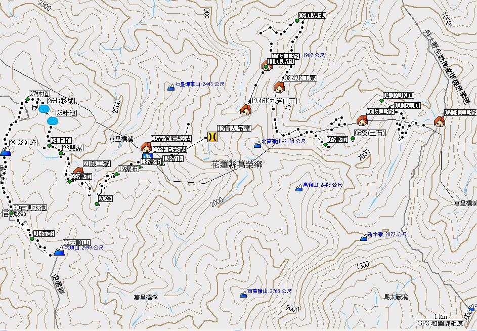 970228七彩湖六順山航跡圖