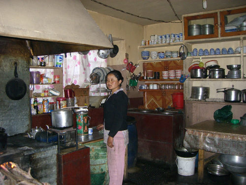 Namaste Lodge Pangboche(3950m).2011,5 20 早晨
