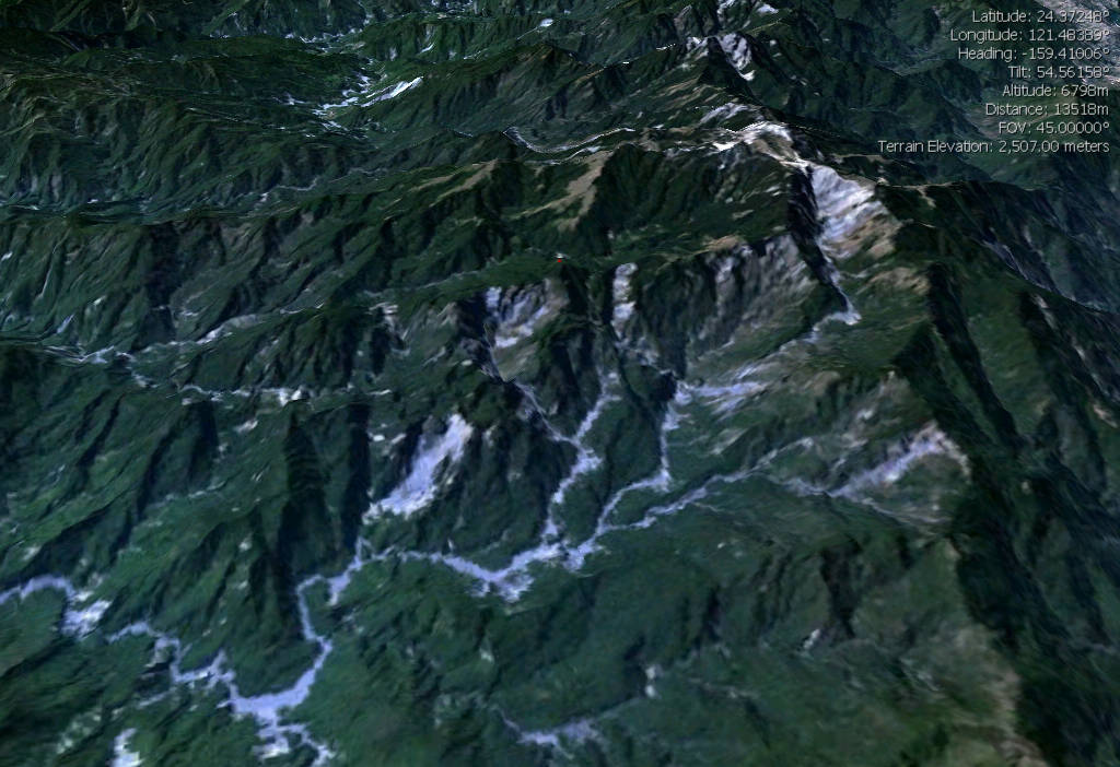 南湖大山－東穗山－大濁水北溪立體圖