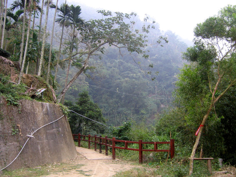 竹坑溪步道在西邊二坪仔端的步道口