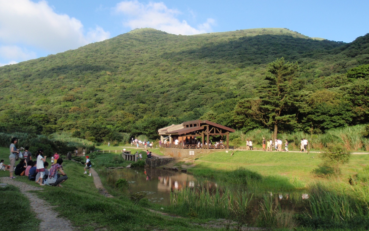 當天台北盆地正值酷暑, 美麗的二子坪谷地卻如同天然冷房般地清涼暢快!!^^