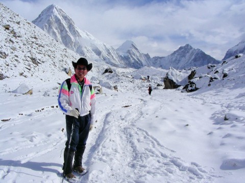 On the way to base camp