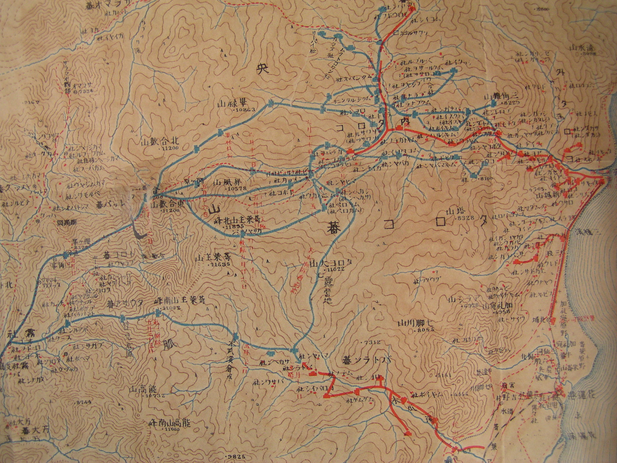 太魯閣戰役---日本行軍圖