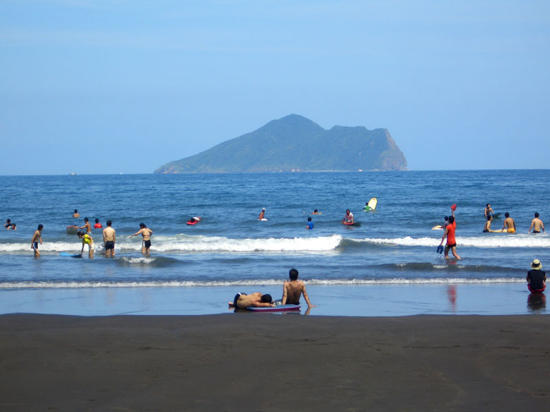 海灘的風景很棒.