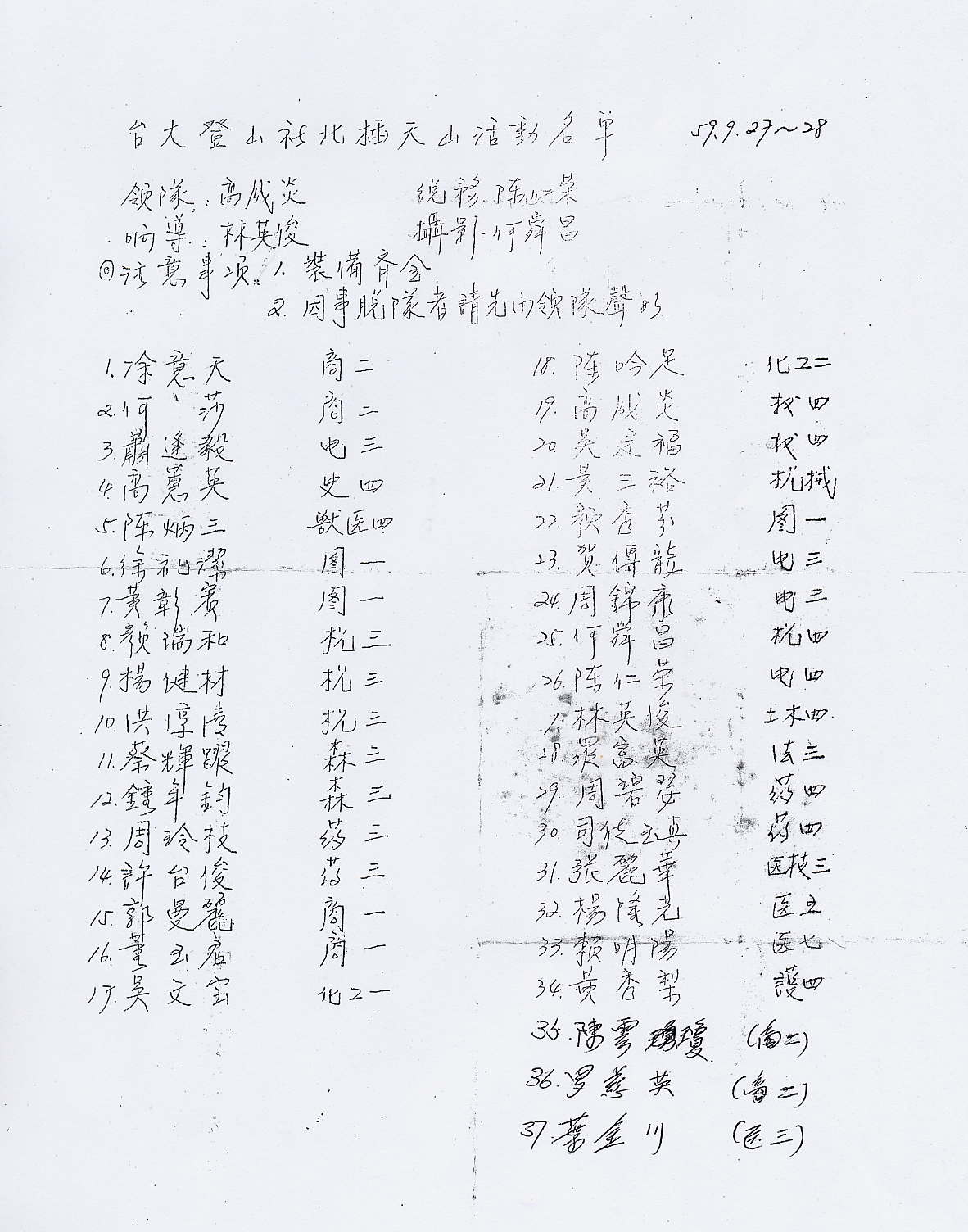 59年北插天山