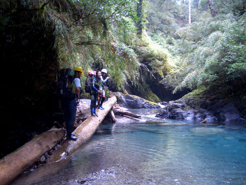 跨過潭水的獨木橋, 方便賞景