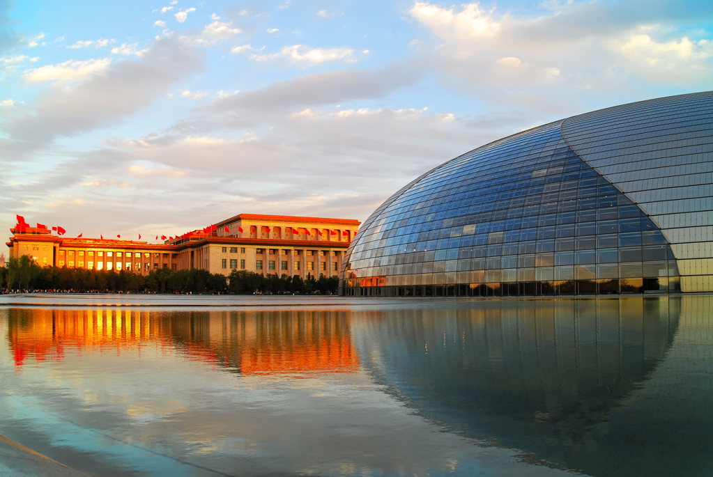 Beijing National Grand Theater is opening soon ...
Ought to be a nice destination to "climb" too :-)