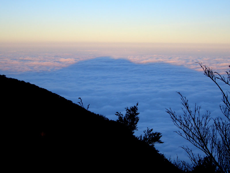 北大武山的影子映在東方的雲海上