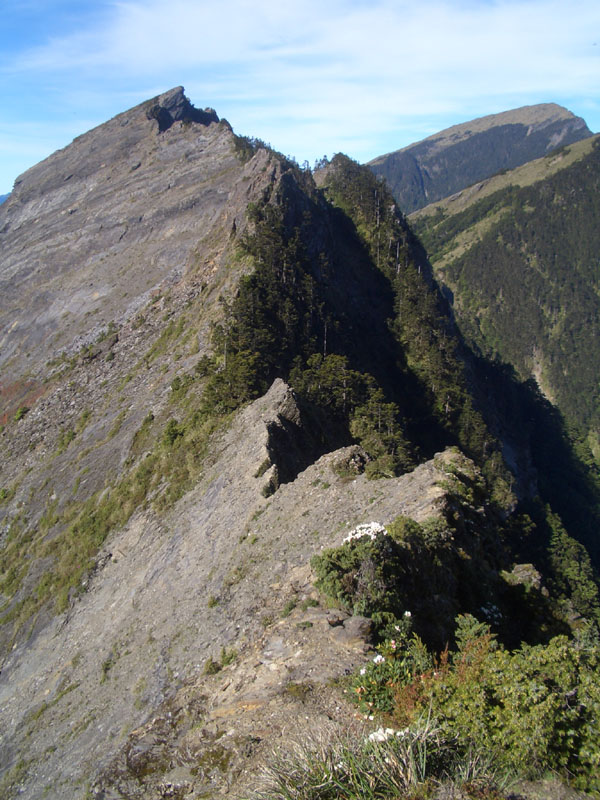 關山斷崖, 由塔關山望向鷹子嘴山