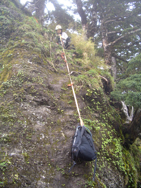 3350峰西側斷稜, 5m岩面