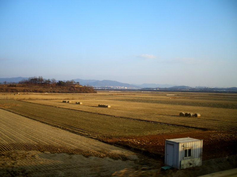 韓國中部的田野