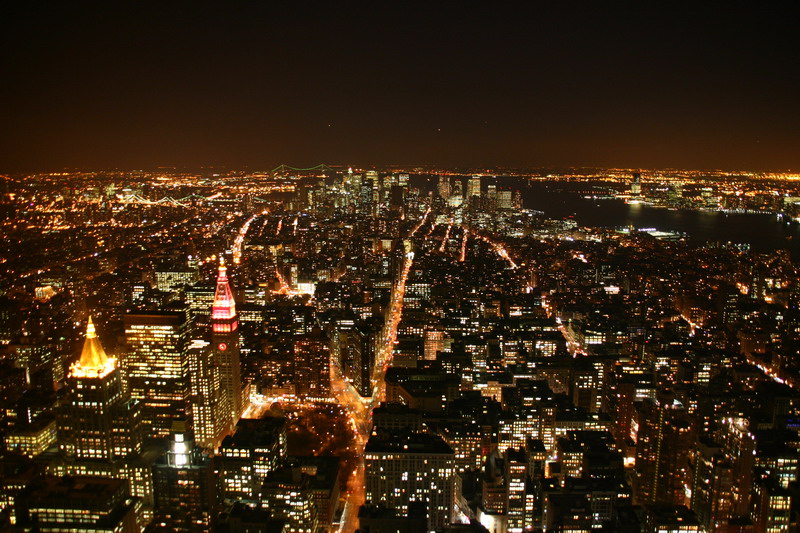 紐約夜景。