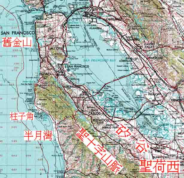 舊金山半島地圖