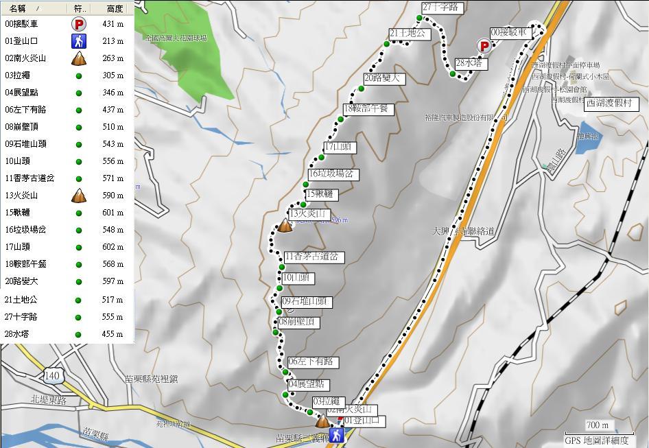 1010916荒蕪北稜火炎山航跡圖