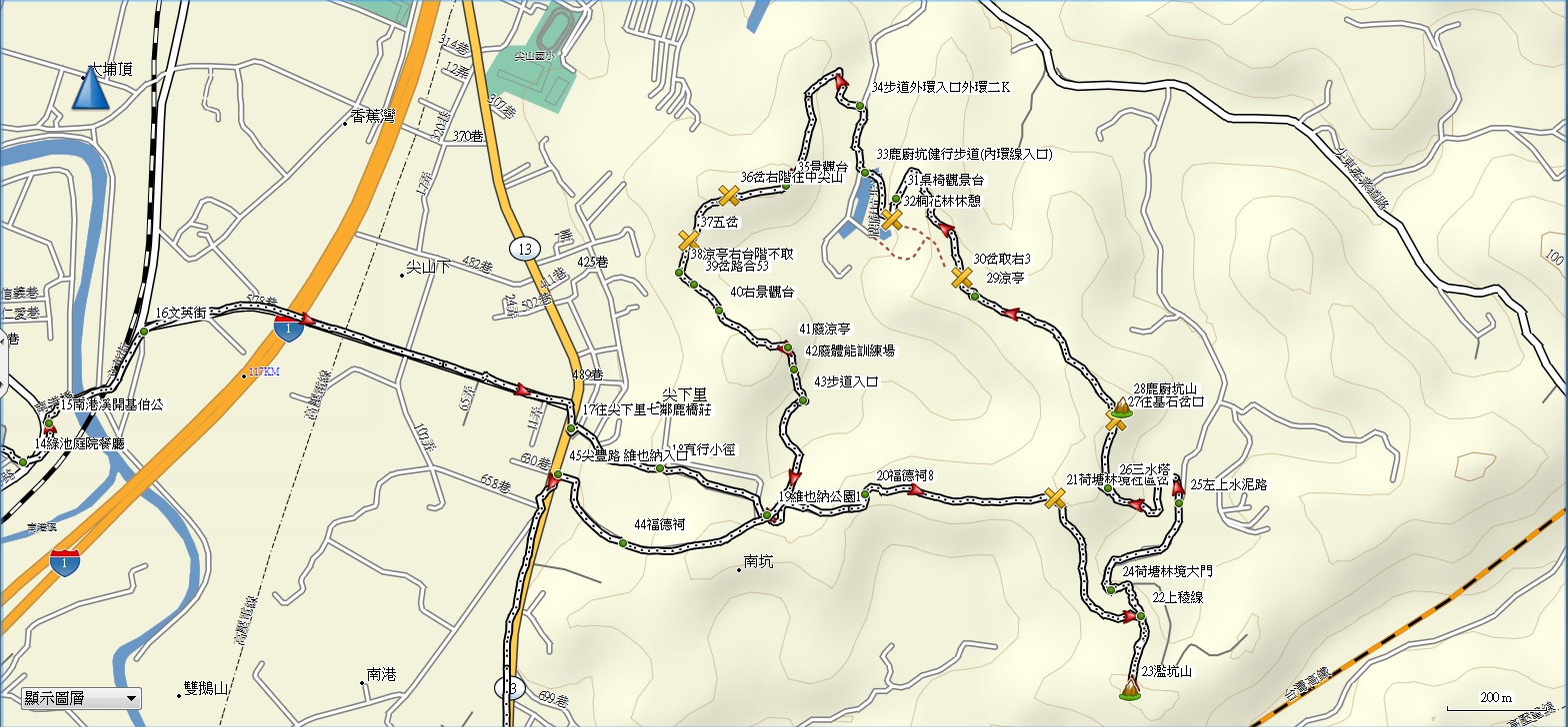 1100102鹿廚坑步道航跡圖