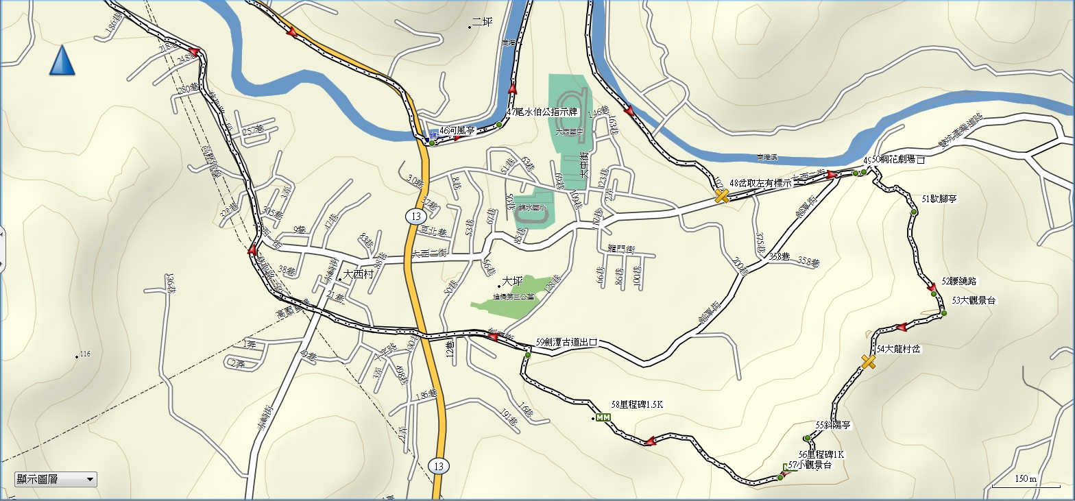 1100102劍潭古道航跡圖